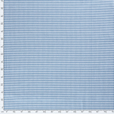 Cotton Poplin Gingham Indigo 2.7 mm