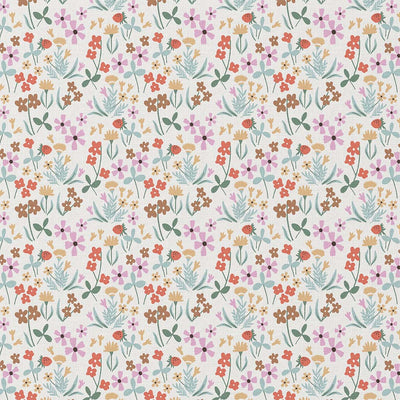 Printed Cotton Mathilde Ecru / Red