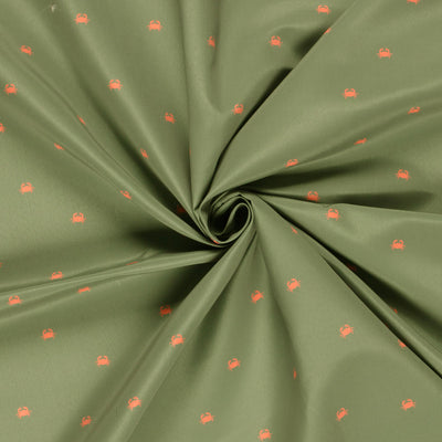 Swimshort Fabric Printed Crabs Olive Green