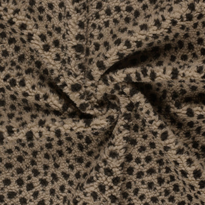 Sherpa-Fleece-Jacquard-Panther-Taupe-Grau