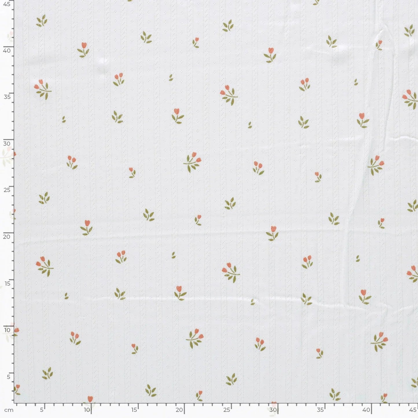 Baumwolljersey mit Punktblumenmuster, cremeweiß