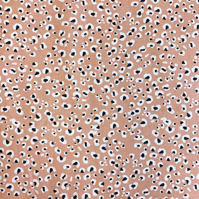 Cotton Jersey Printed Leopard Beech / Black