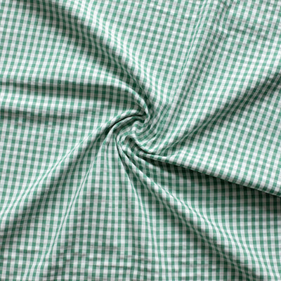 Bumbac Seersucker Eli Ivoire / Verde