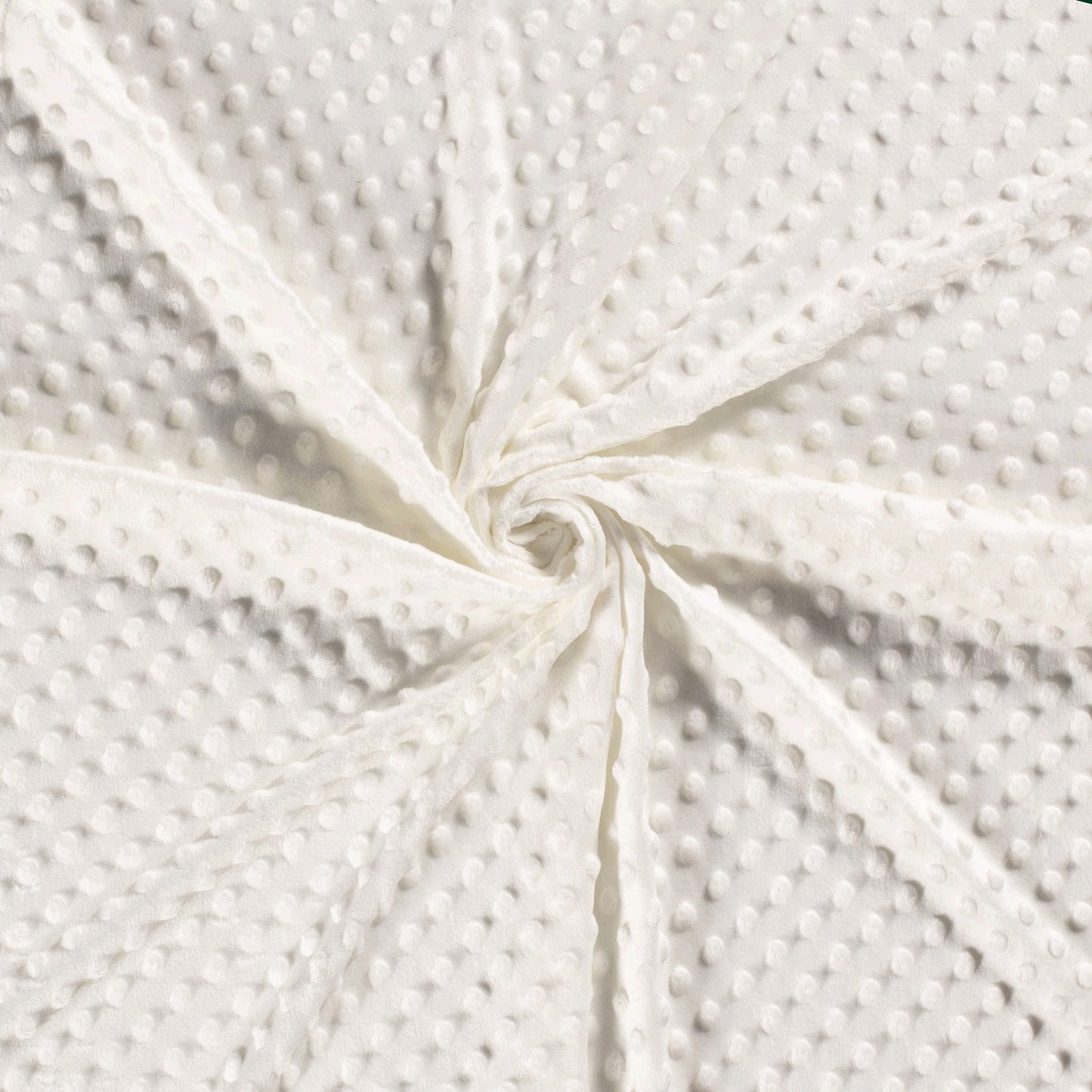 Minky-Stoff, Cremeweiß
