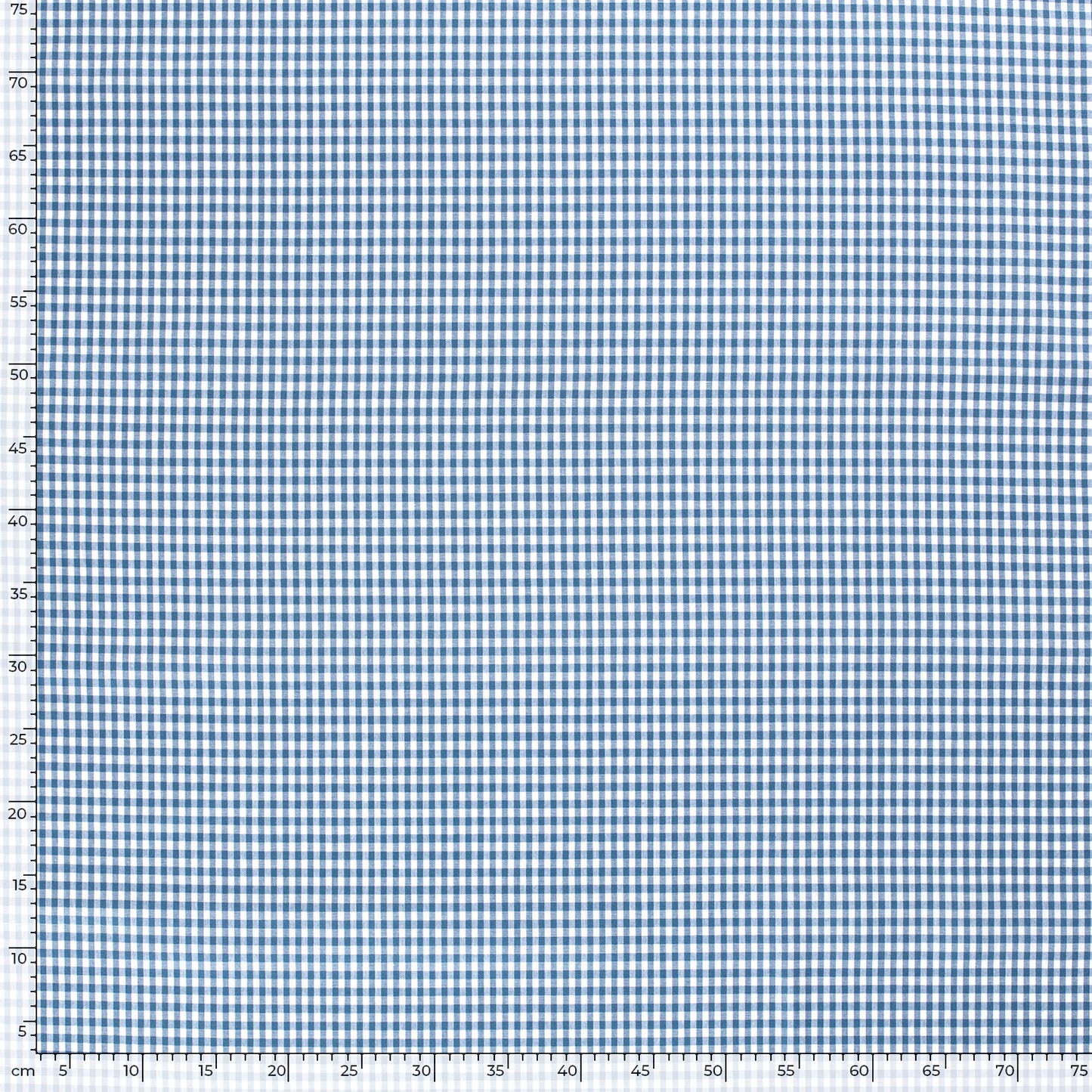 Cotton Poplin Gingham Indigo 2.7 mm