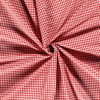 Cotton Poplin Gingham Red 2.7 mm