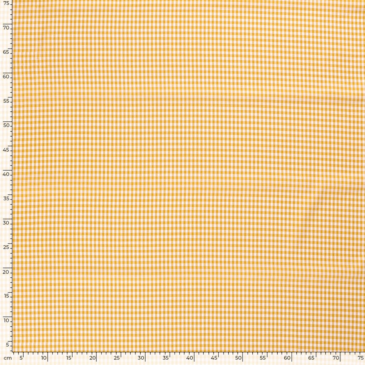 Cotton Poplin Gingham Ochre 2.7 mm