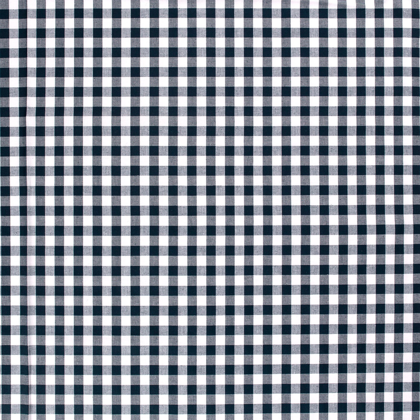 Cotton Poplin Gingham Navy 10 mm