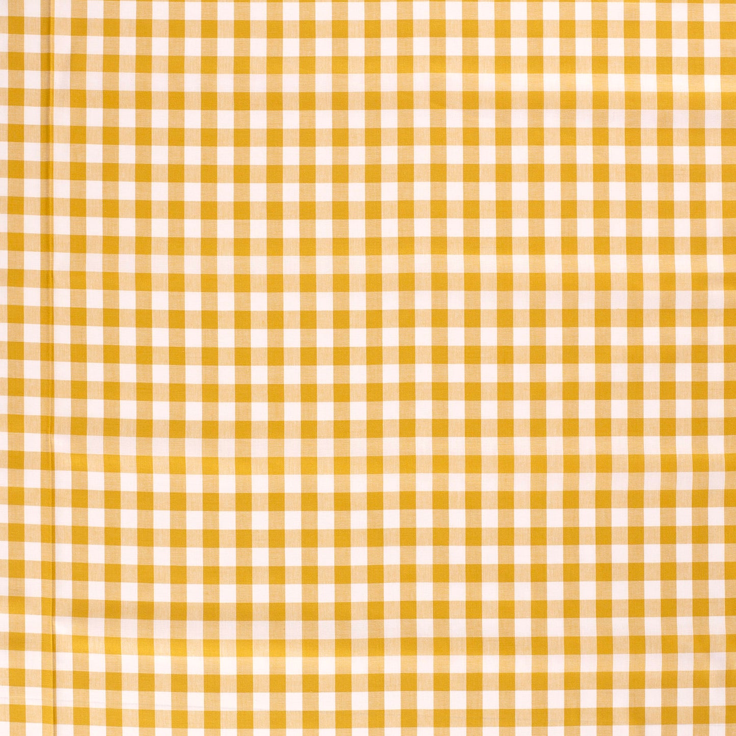 Cotton Poplin Gingham Ochre 10 mm