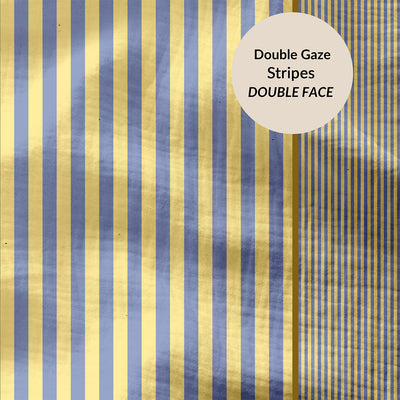 Yarn-Dyed Double Gauze Stripes Lemon / Baltic