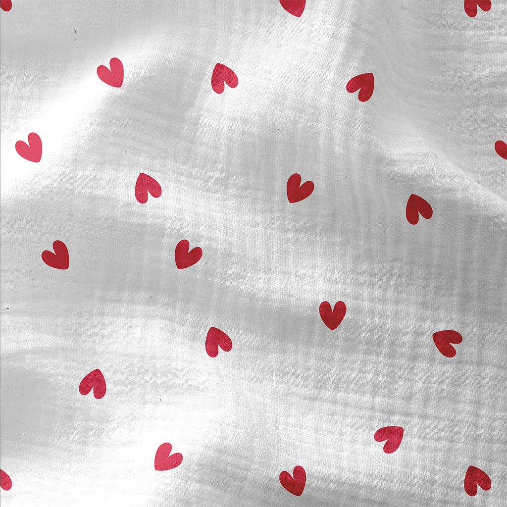 Double Gauze Printed Hearts