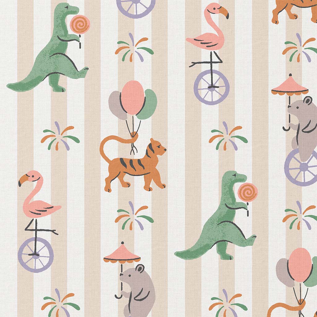 Printed Cotton Twill Gray / Green