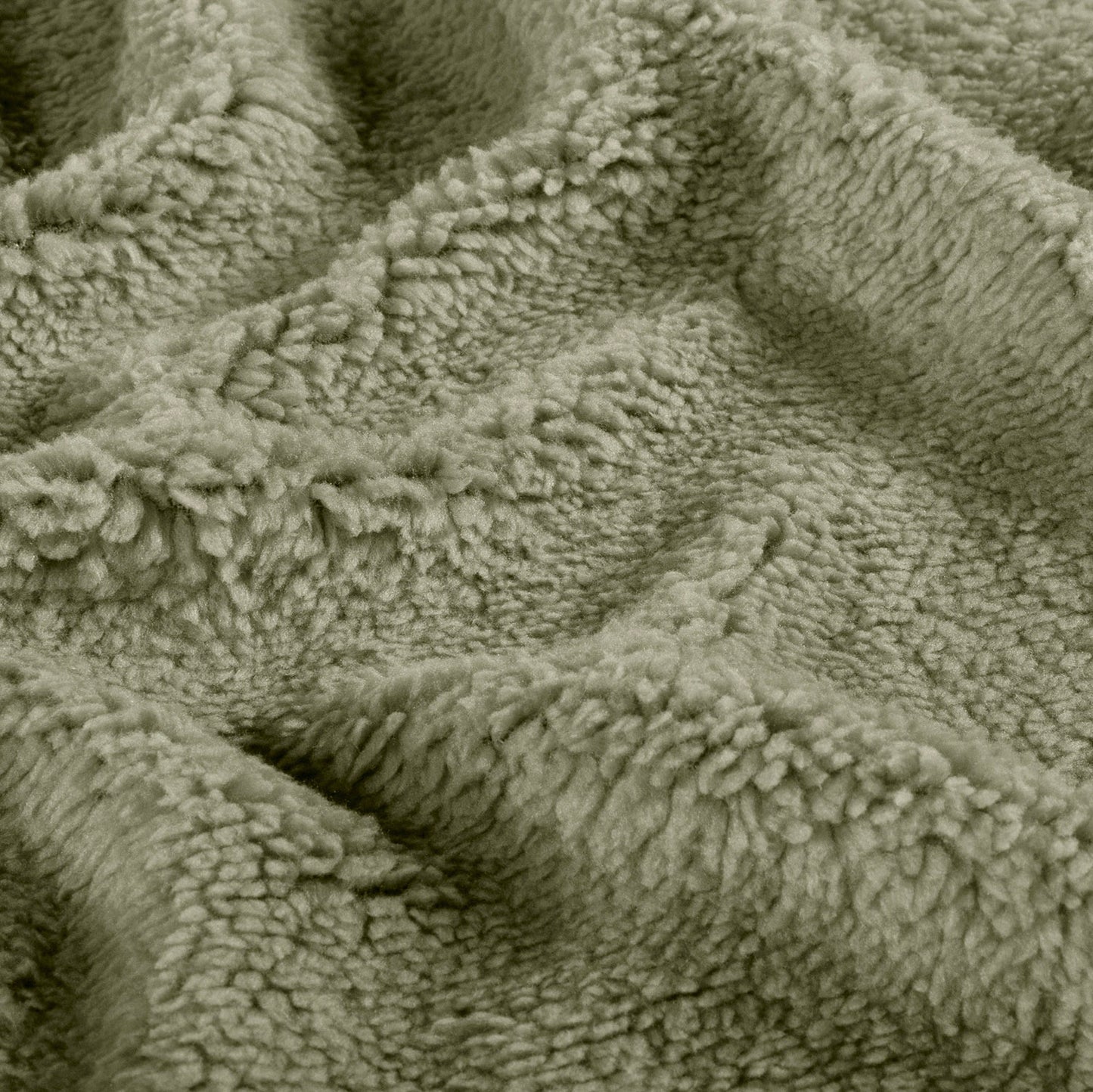 Sherpa-Fleece Olivgrün