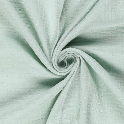 Double Gauze Dobby Dots Mint