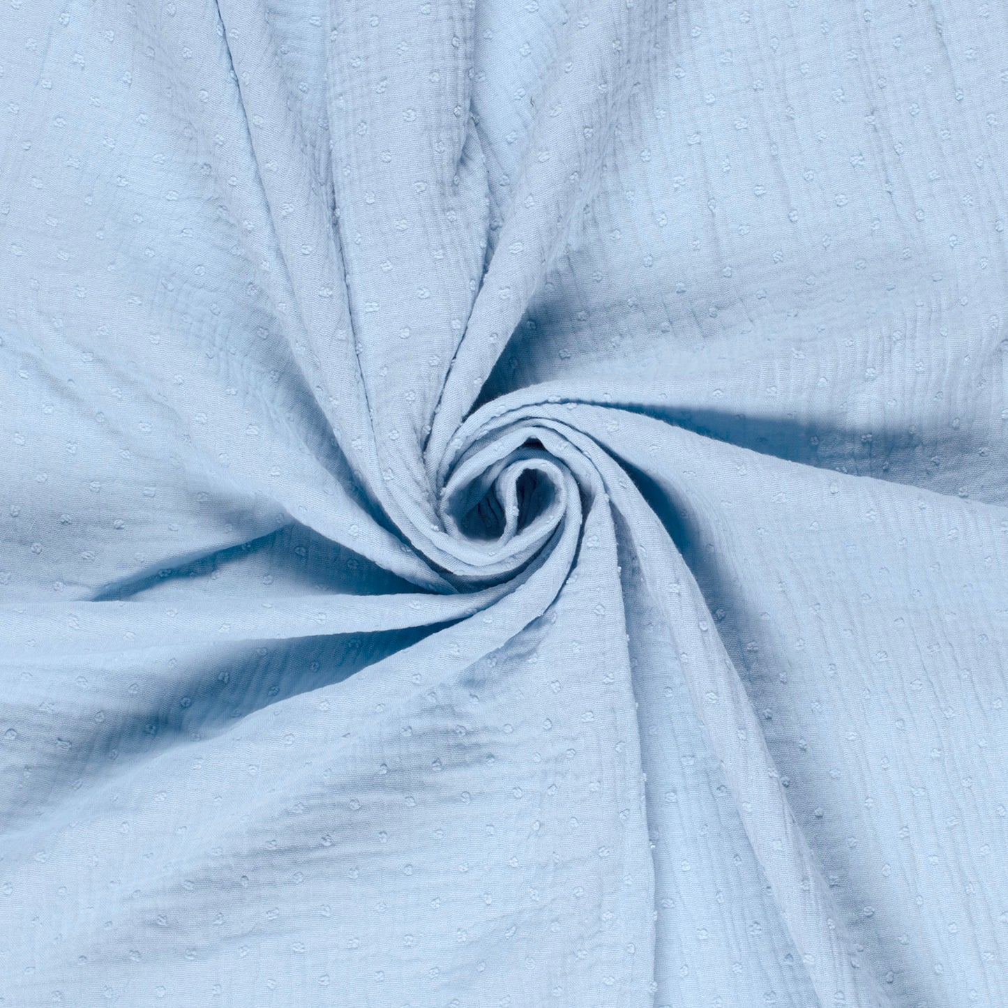 Double Gauze Dobby Dots Light Blue