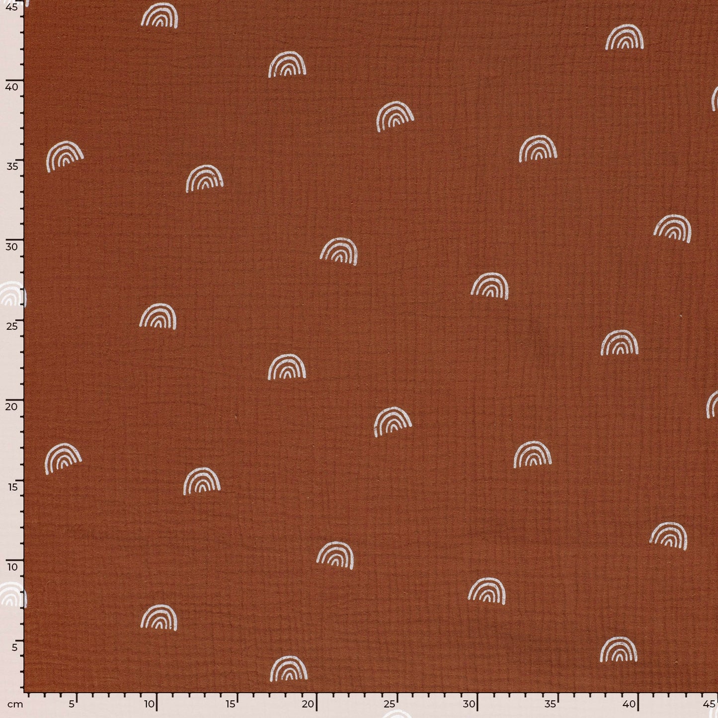 Double Gauze Printed Rainbow Brique