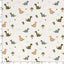 Cotton Poplin Printed Dinosaurs Off White