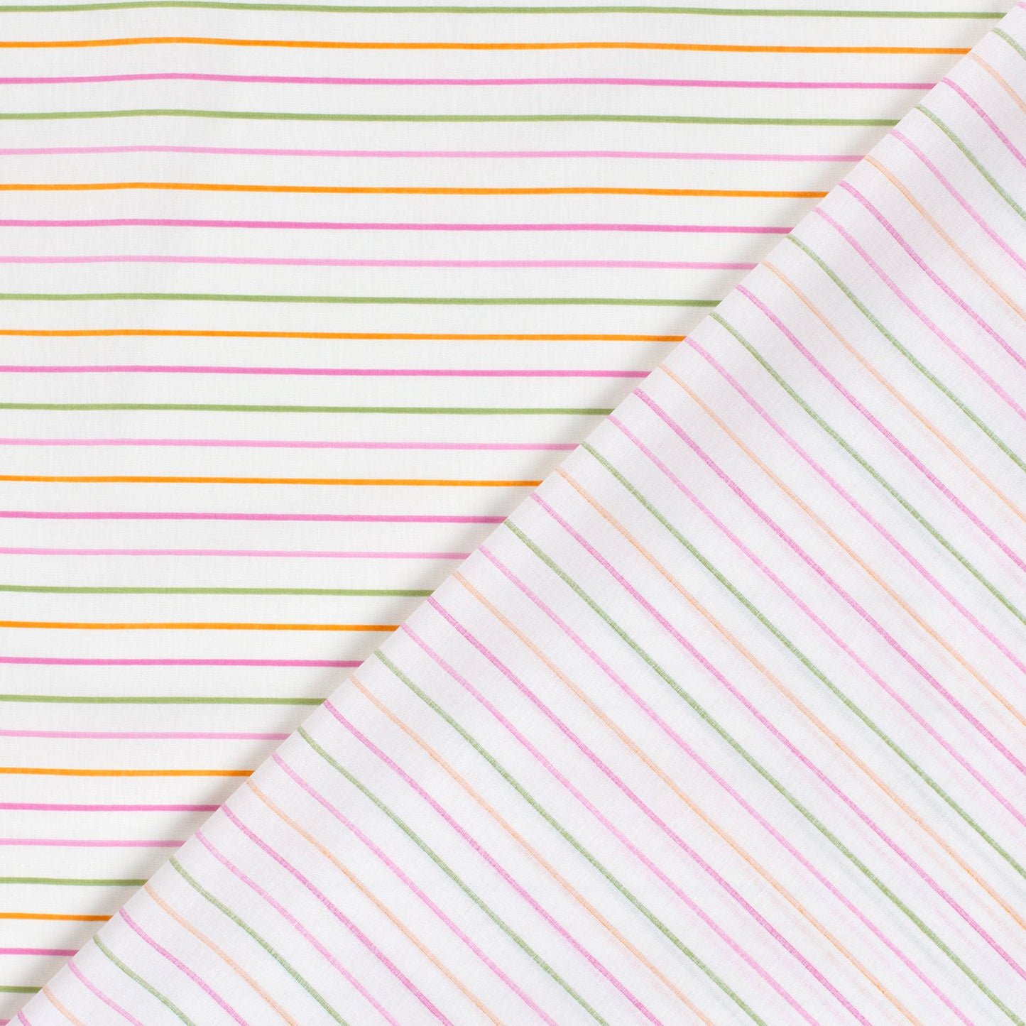 Cotton Poplin Printed Stripes Off-White