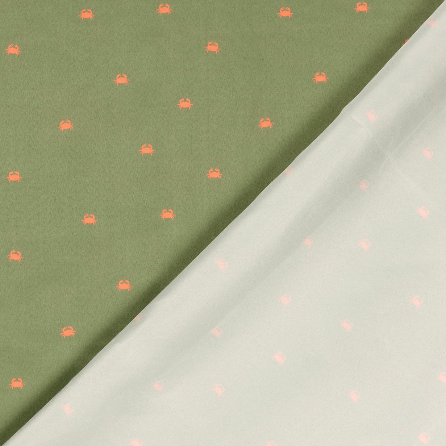 Swimshort Fabric Printed Crabs Olive Green