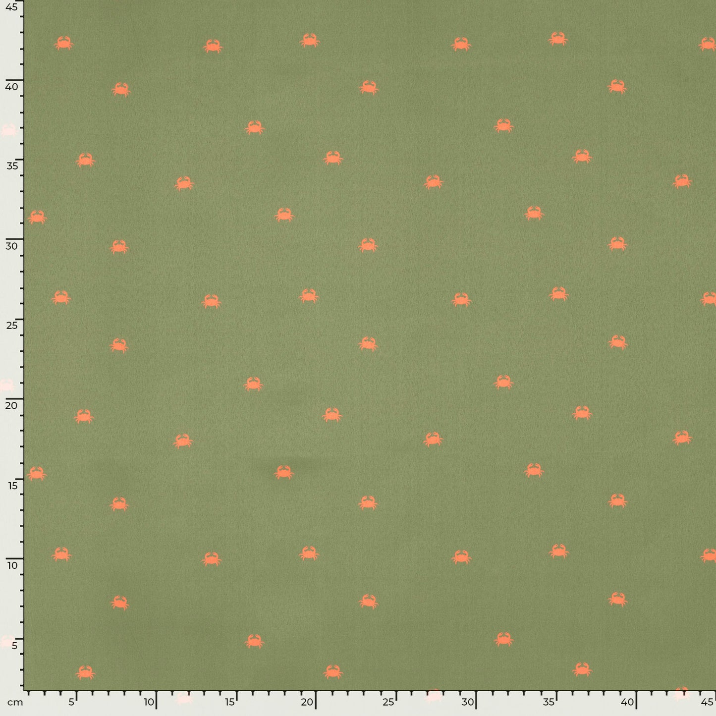 Swimshort Fabric Printed Crabs Olive Green