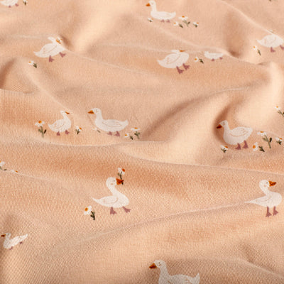 Cotton Jersey Printed Animals Light Pink