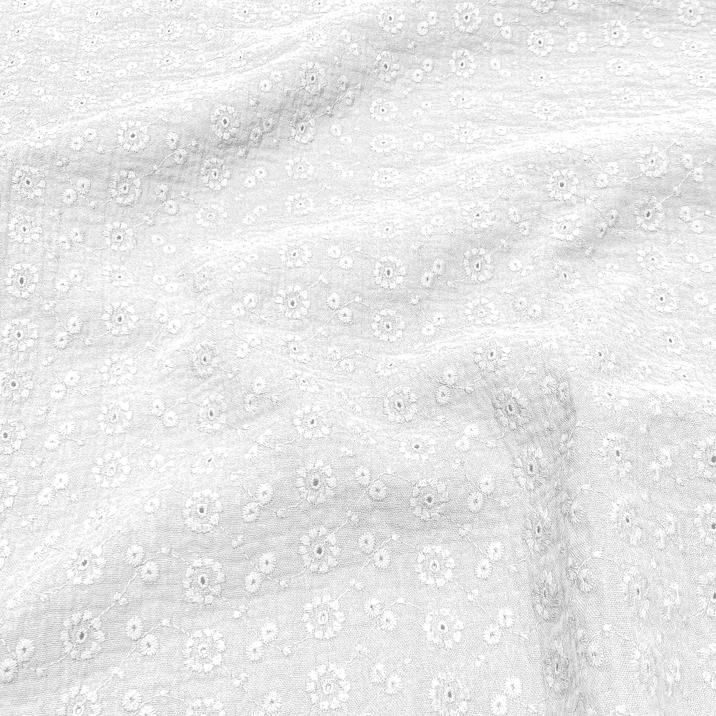 Embroidered Double Gauze Suzy White