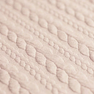 Zopfmuster-Jacquard, hellbeige