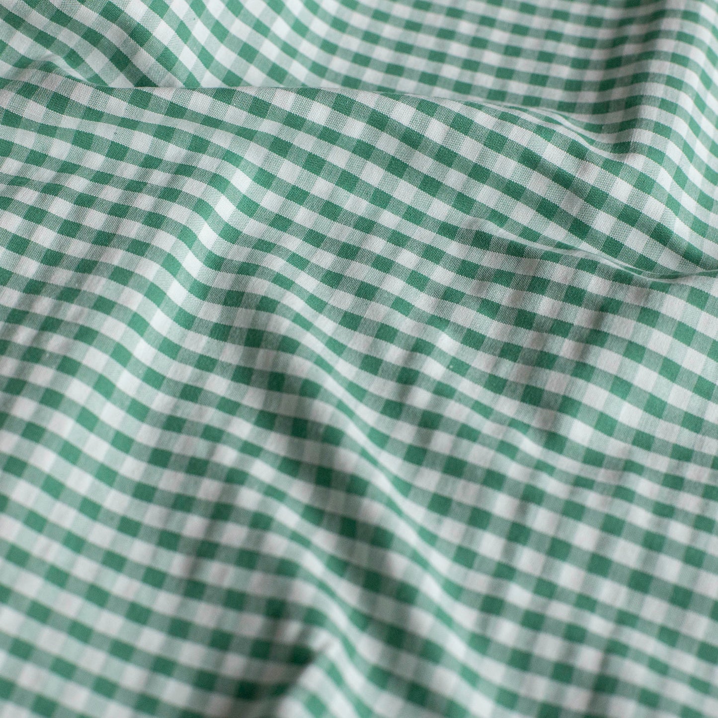 Bumbac Seersucker Eli Ivoire / Verde